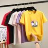 Harajuku Cute Cartoon Cat Print Short Sleeve T-shirts Women Summer Casual Loose Student T Shirt Young Girl Y2k Tops