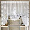White Mesh Lace Curtain Translucent Window Decorative Curtain