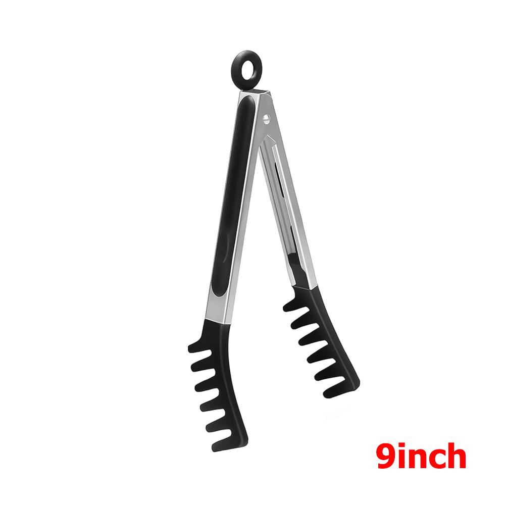 LMETJMA 3 In 1 Silicone Kitchen Cooking Tongs Set Stainless Steel Nonstick Food Tongs with Silicone Tips BBQ Grilling Tong JT303