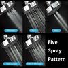 Shower Head High Pressure 4 Inch 5-setting  Shower Head Top Spray