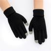 Women Fashion Winter Touch Screen Gloves Warm Stretch Knit Full Finger Mittens Crochet Thicken Gloves