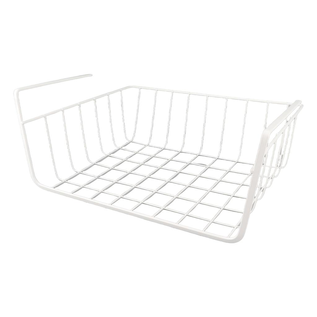 Under Shelf Storage Basket Multipurpose All Metal Under Shelf Wire Basket for Kitchen Office Pantry Desk Bookshelf