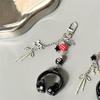 Cute Music Headphones Shaped Keychain Pendant Phone Chain Backpack Bow Charm  Trendy Women Bag Hang Couple Accessory Gift