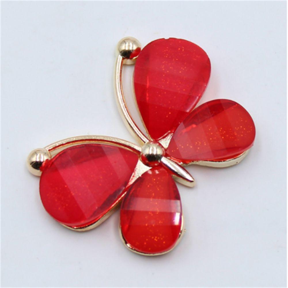 10Pcs/Set  Cute Colorful Butterfly Costume Decoration Alloy Stained Glass Buckle DIY Jewelry Accessories Wedding Card DIY Decor