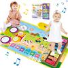 Piano Mat Toy Drum Set Multifunctional Music Mat Folding Music Mat 8 Keyboards 6 Types of Animal Sounds 17 Demo Songs 6 Types of Instrument Sounds