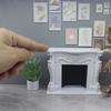 Mini Fireplace Model Toy for 1:12 Doll Houses Realistic Pretend Play Display Fireplaces European Style Hearth Model Accessories Photography Prop