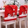New Year Santa Claus Hat Chair Cover 2024 Christmas Decorations for Home Table Christmas Ornaments Xmas Gifts