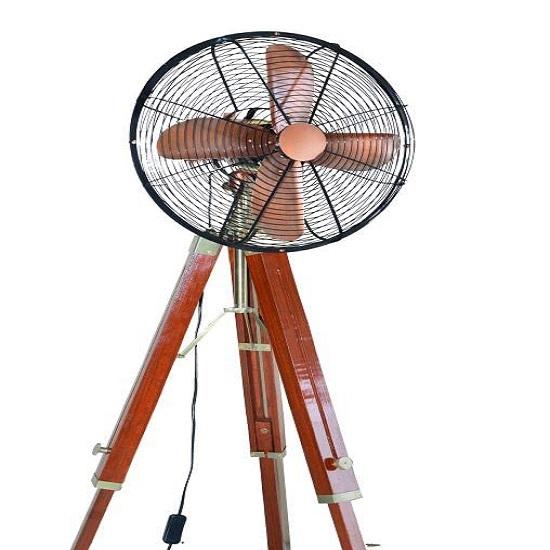 177.8 Cm Floor Fan With Adjustable Wood Tripod, Home And Office Decor, Decorative Working Fan Best Cooling Performance