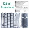 Precision 128-in-1 Screwdriver Set for Electronics - High Hardness Alloy Steel, Book Style for Mobile & Computer Repair