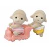 Mini-univers - SYLVANIAN FAMILIES - Les Jumeaux Mouton - Mixte - 3 Ans - Beige - Vert