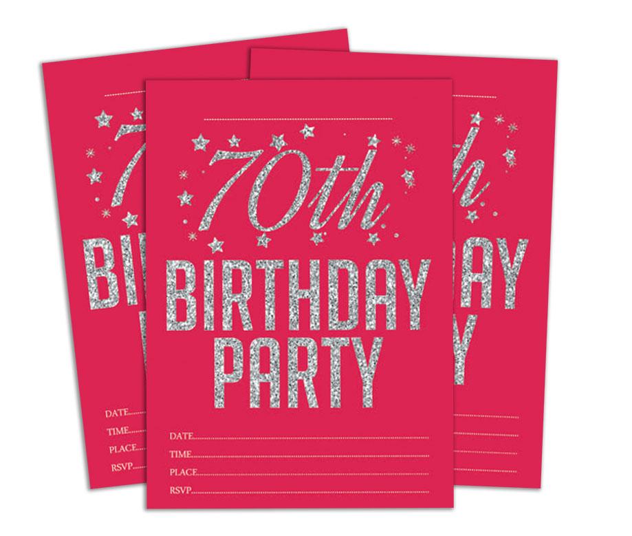 Darling Souvenir Pink Birthday Invitation Card Printable Elegant Fill or Write In Blank Party Invites 28 Pcs 5 X 7