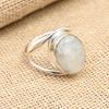 Moonstone Gemstone Handmade Solid 925 Sterling Silver Ring Jewelry