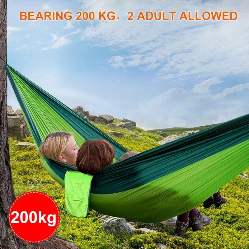 Outdoor Mosquito Net Hammock Camping Ultra Light Nylon Double Portable Hammock For Indoor, Camping, Camping, Travel, Yard, Beach