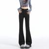 Commuter Versatile High Street Denim Horseshoe Pants Stretch Autumn Skinny Slim High Waist Flared Pants Women's Long Pants