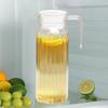 Yousheng Cold Water Pitcher 1.1L Large Capacity Transparent Drink Dispenser Seal Pitcher with Lid Spout Lemonade Juice Beverage Jar