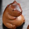 Ceramic Clay Mini Capybara Sculpture Tea Pet Miniature Decoration DIY Craft for Home