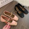 FASHION  French Mary Jane Shoes Female 2024 Spring Summer Flats New Square Head Shallow Mouth Thick Heel Temperament Shoe Pumps