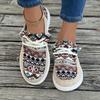 Comemore 2024 Large Size Ethnic Style Flat Bottom Casual Women's Shoes Spring New Breathable Soft Bottom Lazy Shoe Sneaker Sport