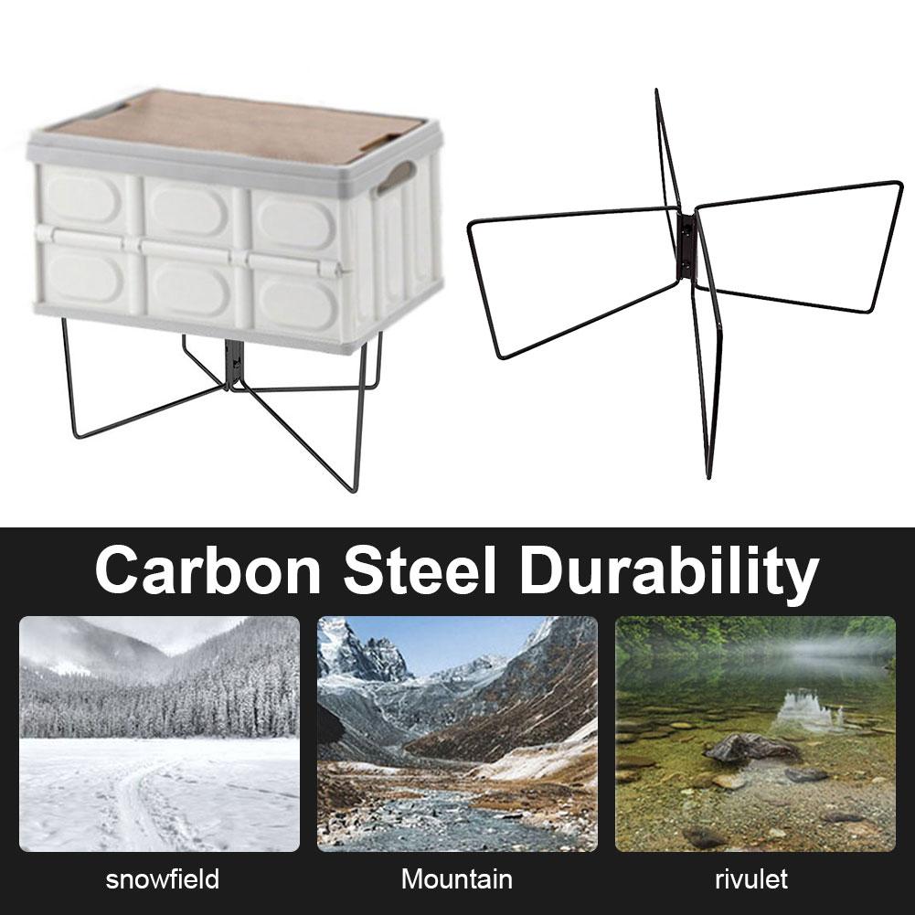 Cooler Box Stand Ice Box Holder Outdoor Camping Box Bracket Storage Stand Plastic Folding Box Support Shelf Camping Supply