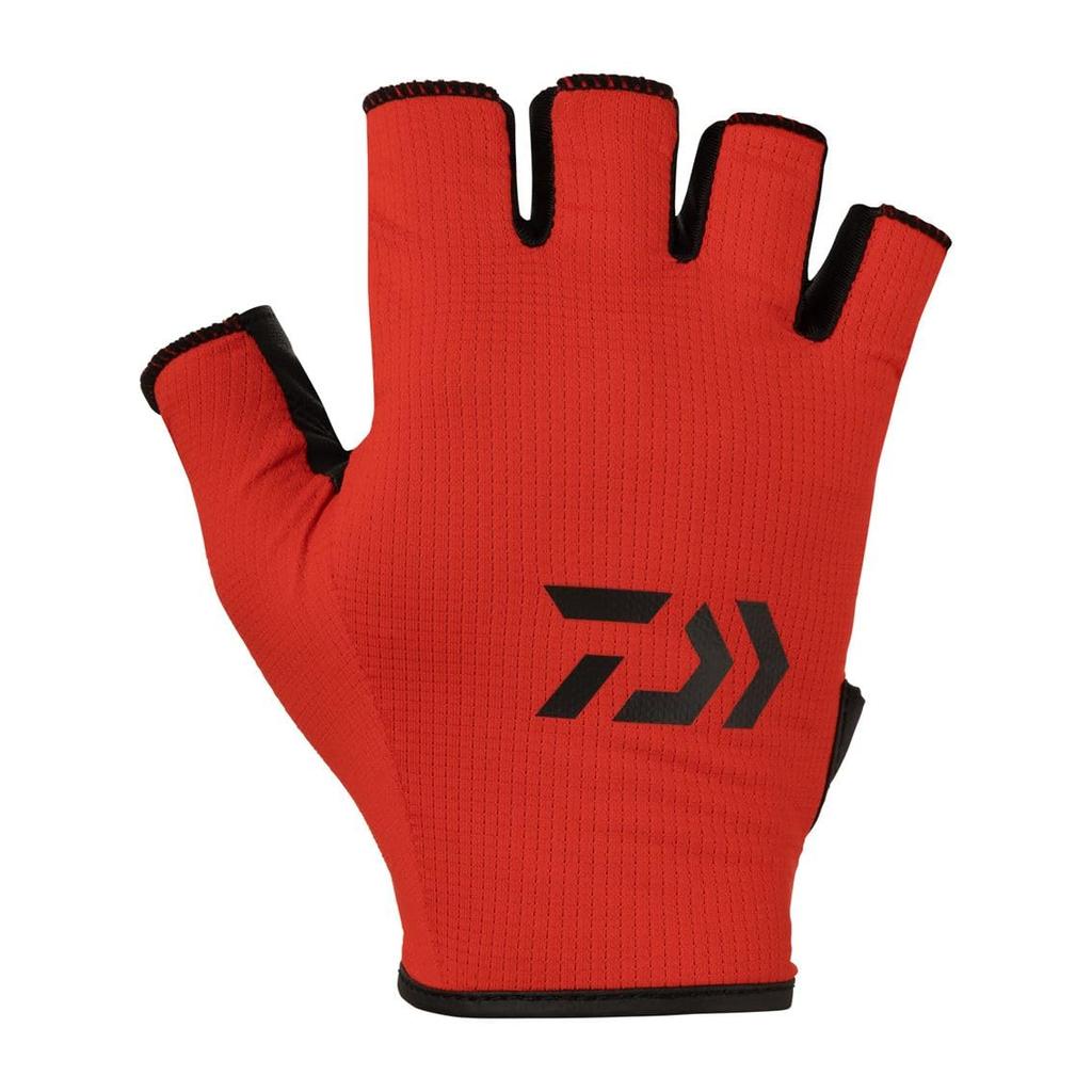 And L [Daiwa] Moisture-absorbing Quick-drying Gloves, 5-cut, DG-6524, Red,