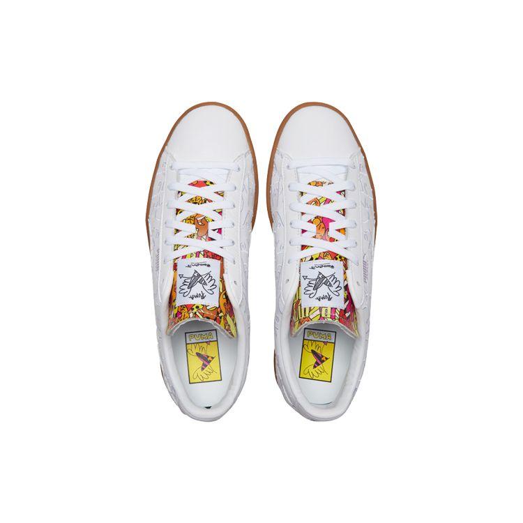 Romero Britto X Puma Basket Embroidered - White Gum Unisex Sneakers 381095-01