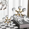 Geometric Metal Fake Crystal Molecular Ball Home Living Room Tabletop Modern Acrylic Decorative Ornament