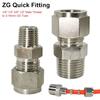 1Pcs Stainless Steel Quick Fitting 304 SS Metric ZG Pipe Fitting Tube Connector  for Oil Water Gas