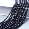 Round DIY Natural Blue Sand Stone Jewelry Making Spacer Loose Beads For Necklace Bracelet 4 6 8 10 12mm Beads