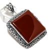 Natural Carnelian Gemstone 925 Sterling Silver Jewelry Pendant 2.21" E0o53