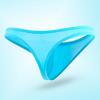 Men Briefs Elastic Solid Color T-shaped Thong Ice Silk Low Waist Quick Dry Moisture-wicking Cooling Translucent U Convex Slim