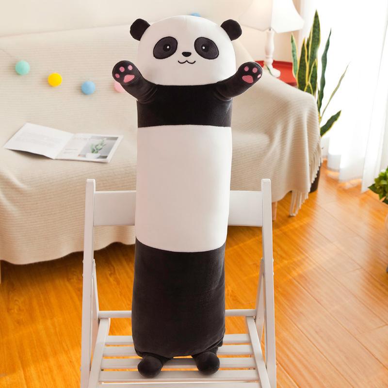Panda Throw Pillow Long Panda Bear Doll Plush Toy Doll Cute Girl Bed To Accompany You To Sleep Lazy Super Soft
