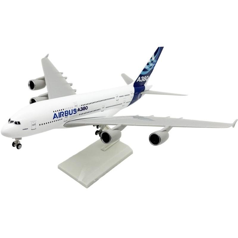 1/240 Scale Display 380 Prototype Airlines Airbus 30CM Souvenir A380 Kid Toy Resin Replica with Wheels Airplane Model Collection