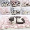 Soft Flannel Thickened Pet Fleece Pad Pet Blanket Bed Mat For Puppy Sofa Cushion Home Rug Keep Warm Sleeping Cover