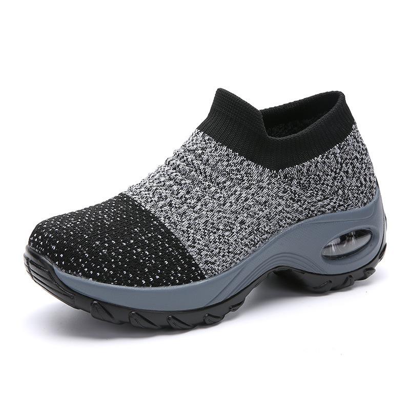 Plus-size Women's Shoes Air-cushioned Fly-woven Sports Shoe Covers Foot Shoes Fashionable Casual Shoes Sock Shoes