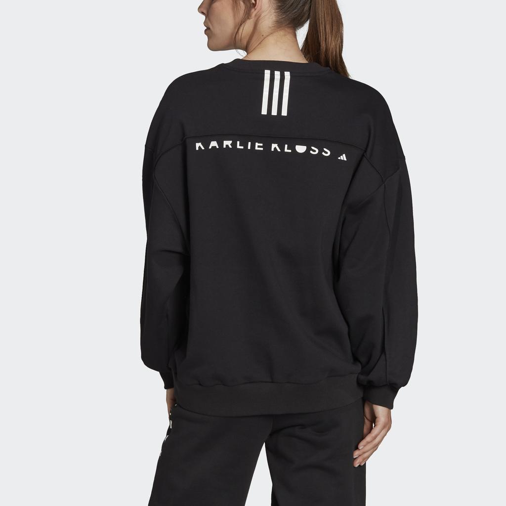 Adidas X Karlie Kloss Co-Branded Loose-Fit Training Sweatshirt Women Tops Black HA0955
