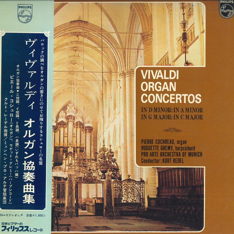 LP Record PIERRE COCHEREAU, PRO ARTE ORCHESTR - Vivaldi - Bach: Four Concertos For  SFL8625 PHILIPS 1964 Japan Obi Classical Used