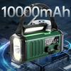 Hand Crank Emergency Radio with Flashlight SOS Alarm Compass Compact Waterproof Solar Powered Rechargeable AM/FM Radio