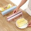 Solid Color Cling Film Food Wrap Dispenser Holder Cutter Storage Kitchen Tool