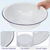 PACKOVE Enamel Footbath Basin, Foot Soaking Basin, Washing Bowl, Footbath Bucket, Foot Washing Station, Tin Tub for the Elderly, Retro White Enamel