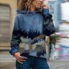 Autumn/Winter Hooded Slim Long-Sleeve Printed Sweatshirt