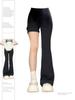 Women's Black Gothic Yoga Pants Vintage Y2k Harajuku 90s Aesthetic Flare Pants High Waist Wide Trousers 2000s Casual Clothes 2024