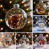 Wildlife Wonders Faux Crystal Ball Ornaments 3D Animal Decor with Fox Squirrel Deer Shatterproof Plastic Christmas Tree Decoration Gift