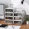 Storage Box Transparent Drawer Multi-functional Stackable Keep Tidy Stationery Organizer Desktop Storage Box