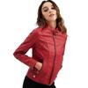 Spring / Autumn Faux Leather Jacket Women's Fashionable Trim Motorcycle Women Coat