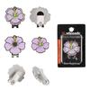 Magnetic Golf Ball Marker with Hat Clip Rustproof Corrosion Resistant Metal Flower-Shaped Golf Ball Marker Accessories
