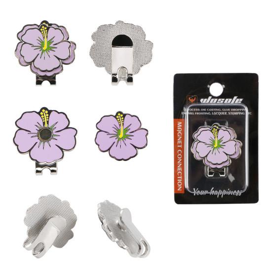 Magnetic Golf Ball Marker with Hat Clip Rustproof Corrosion Resistant Metal Flower-Shaped Golf Ball Marker Accessories