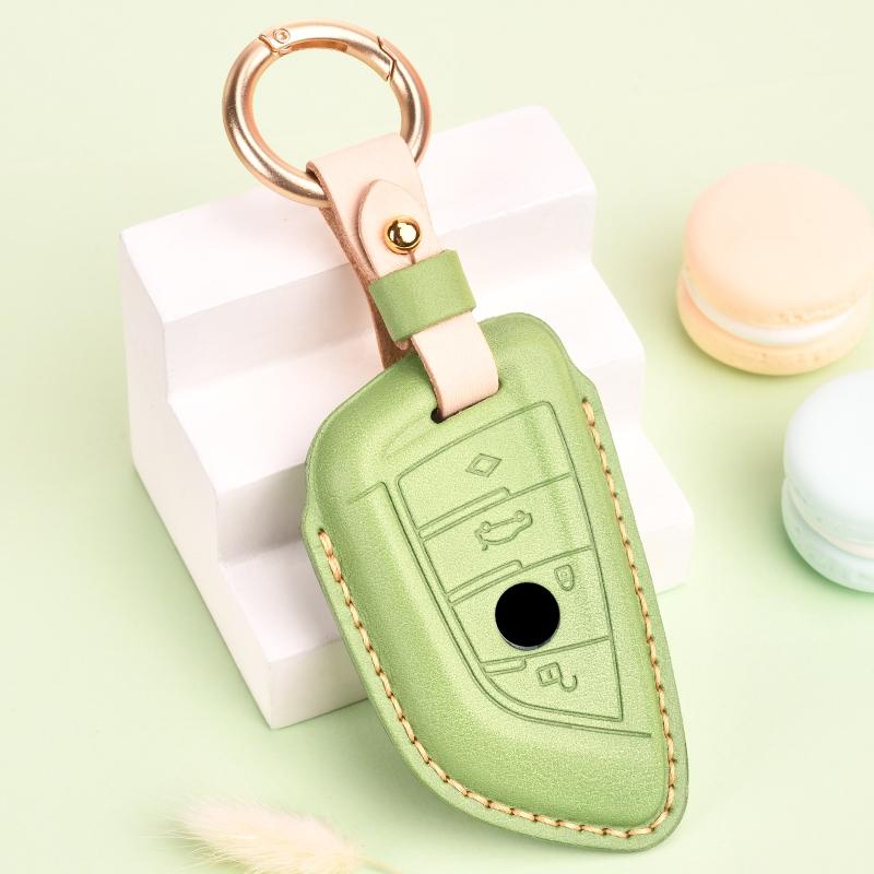Leather Car Key Case for For BMW 5 Series 520Li New 3 Series X1x3x5x7 7 Series High Grade Leather Case