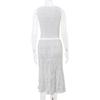 Y2K White Casual 2 Piece-Set Long Skirt Women Hollow Out Patchwork Sexy Cropped Tank Top and Maxi Skirt Sets Female Outfits