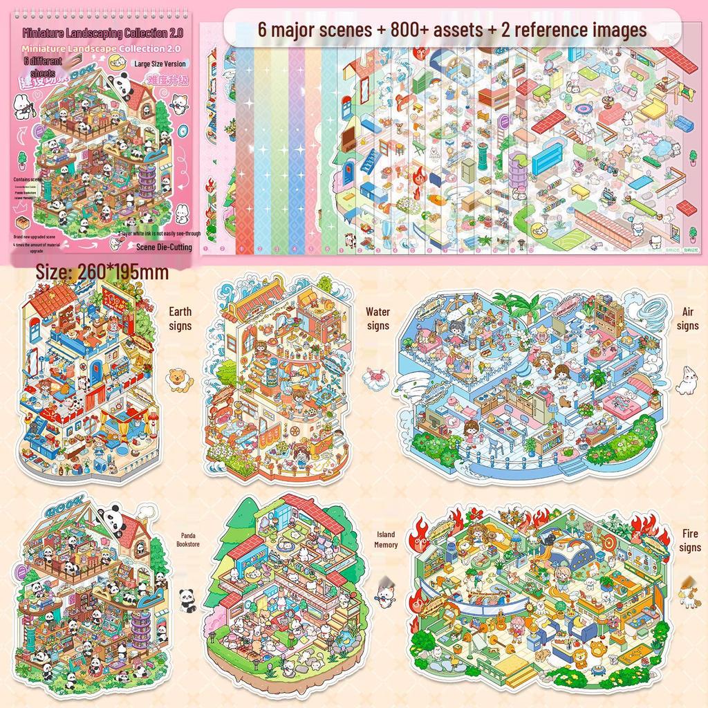 Bit 11.0 Miniature Scene Book: 3D Fairy Tale Stickers Collection