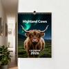Highland Cow Calendar 2026 Jan 2026 - Dec 2026 12 Month Planner Scottish Wall Art Decor for Home Office